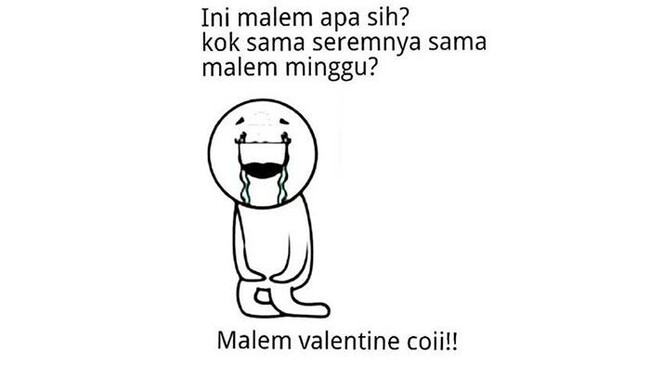 Valentine bagi jomblo juga sama seramnya dengan malam minggu Foto: Istimewa