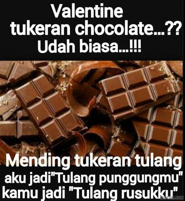 Tukeran cokelat sudah biasa. Bagaimana kalau langsung tukeran tulang saja?  Foto: Istimewa