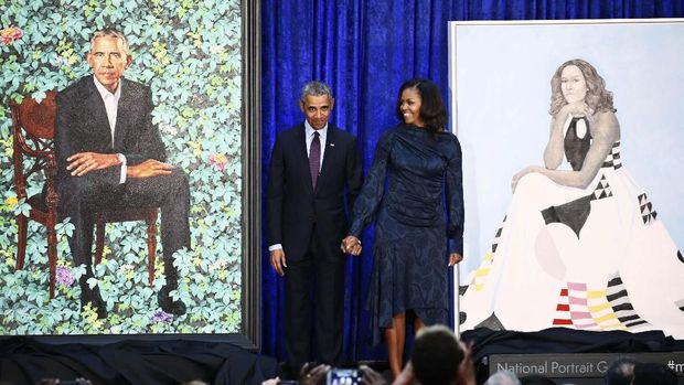 Ini Lukisan Potret Resmi dari Barack dan Michelle Obama
