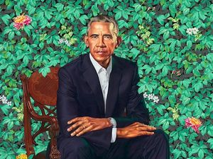 Canda Obama soal Telinga dan Rambut Putih untuk Lukisannya