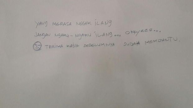 Pencuri Uang Tulis Pesan 'Khusus' di Tembok RS Arjawinangun Cirebon