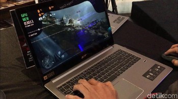 Dua varian ini sudah tersedia di pasaran. Swift 3 Ryzen 5 dihargai Rp 9,6 juta dan Swift 3 Ryzen 7 dibanderol Rp 12,5 juta. (Foto: detikINET/Agus Tri Haryanto)