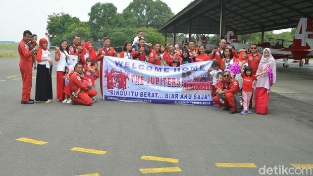 Usai Beraksi di Singapura, The Jupiters TNI AU Pulang ke Sangkarnya