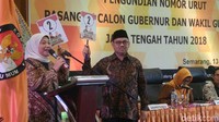 Entah kenapa selalu berharap dapat nomor urut 2. Nomor 2 adalah nomor keberuntungan, kata Ida saat memberikan sambutan.
