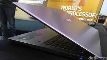 Swift 3 varian Ryzen 5 dan 7 tampil dengan konsep notebook ultrathin dan tetap punya performa tangguh, khususnya untuk bermain game beresolusi 1080p. (Foto: detikINET/Agus Tri Haryanto)
