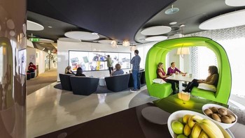 Kantor Google itu dirancang memudahkan karyawan untuk kolaborasi. Foto: istimewa