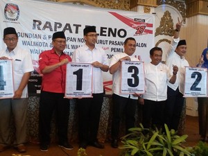 Ini Hasil Pengundian Nomor Urut Paslon Pilwali Mojokerto 2018