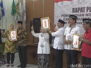 Nomor Urut Paslon Pilbup Jombang 2018 Sama dengan Urutan Pendaftaran