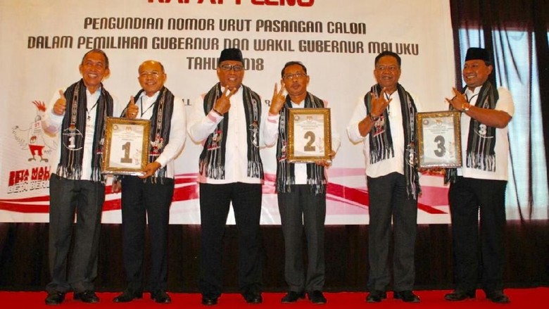 Ini Nomor Urut Pilgub Maluku, Calon Independen Lolos Ini Nomor Urut Pilgub Maluku, Calon Independen Lolos