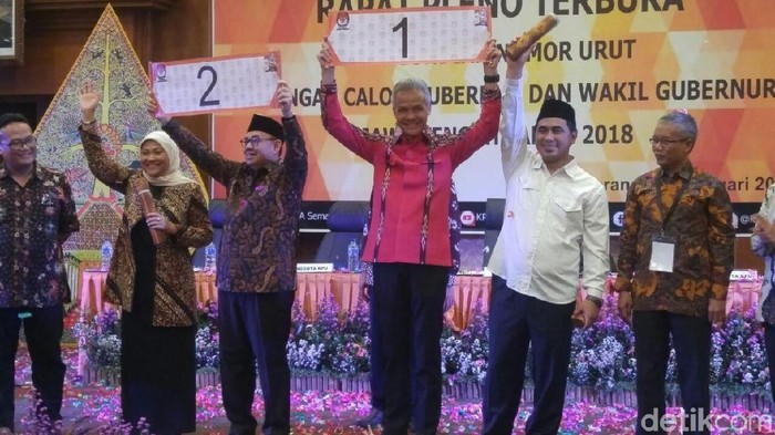 Makna Nomor Urut bagi Ganjar-Yasin dan Sudirman-Ida di Pilgub Jateng