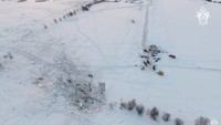 Pesawat tipe Antonov An-148 jatuh di distrik Ramensky tidak jauh dari Moskow hari Minggu (11/2) tidak lama setelah lepas landas dari bandara Domodedovo. (Foto: Dok. Investigative Committee of the Russian Federation)