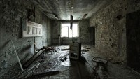 Bangunan bekas rumah sakit di Pripyat. Seolah-olah oven yang berada di tengah ruangan itu meledak dan menghancurkan satu kamar ini. Istimewa/davidderueda.com.