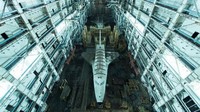 Hanggar pesawat ruang angkasa milik Uni Soviet yang terbengkalai di dekat perbatasan Kazakhstan. Saksi bisu masa kejayaan komunis di era Perang Dingin. Istimewa/davidderueda.com.
