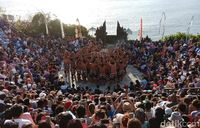 Pertunjukan Tari Kecak di Pura Uluwatu (Ahmad Masaul/detikTravel)