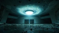 Bekas ruang pertemuan di Buzludzha, Bulgaria. Ruangan ini seperti bukan berada di bumi, tapi di planet lain. Istimewa/davidderueda.com.