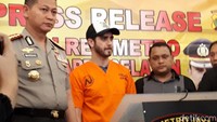 Fachri Albar saat ditemui di Polres Jakarta Selatan pada Rabu (14/2).