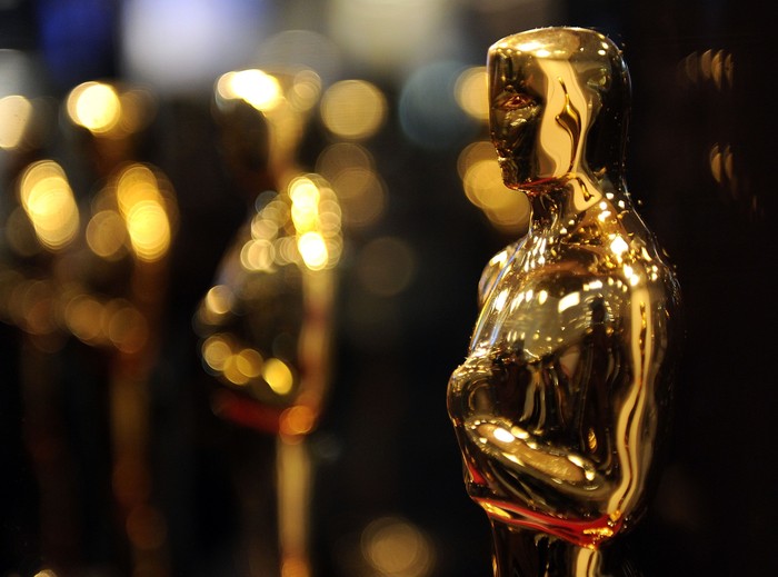 59726251 NEW YORK - FEBRUARY 25: Overview of Oscar statues on display at