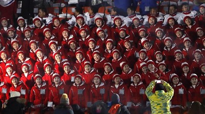 Foto: Cheerleader Tentara Kecantikan Korut Curi Perhatian Dunia