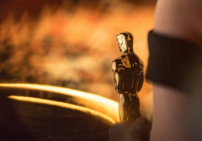59726251 NEW YORK - FEBRUARY 25: Overview of Oscar statues on display at