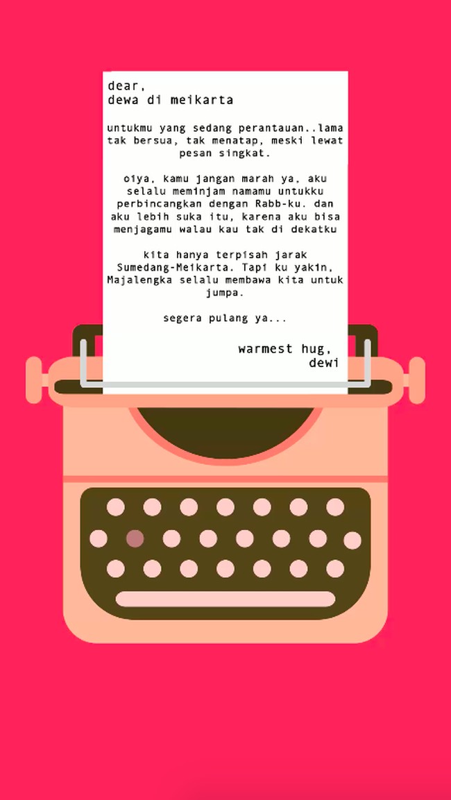 Untukmu yang sedang di perantauan, lama tak bersua. Segera pulang ya. Foto: dok. Wolipop