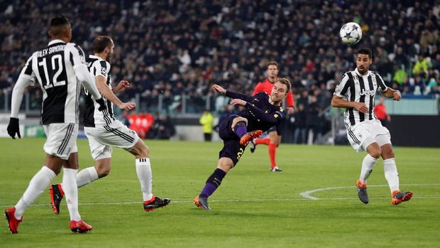 Christian Eriksen menjadi salah satu motor serangan Tottenham dalam laga melawan Juventus.