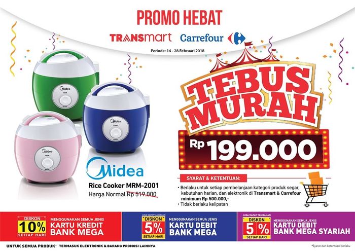 Foto: Tebus Hemat Rice Cooker di Transmart dan Carrefour (Dok. Transmart Carrefour) Foto: Tebus Hemat Rice Cooker di Transmart dan Carrefour (Dok. Transmart Carrefour)