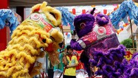 Penampilan barongsai juga sudah disiapkan jelang perayaan Imlek