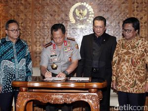 Teken MoU Keamanan Kompleks Parlemen, Kapolri: Tak Berkaitan UU MD3