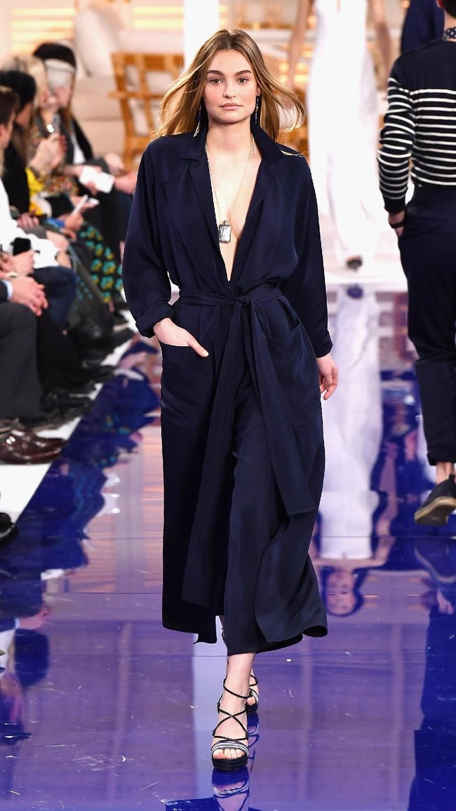 Fashion show Ralph Lauren untuk musim semi 2018 di New York Fashion Week, New York City, Senin 12/2/2018. (Photo by Slaven Vlasic/Getty Images)