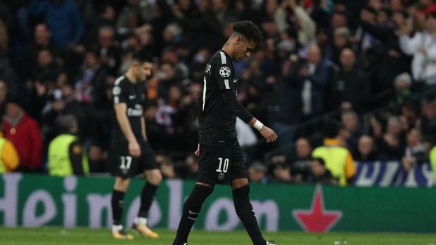 Paris Saint-Germain harus pulang dengan kekalahan 1-3.