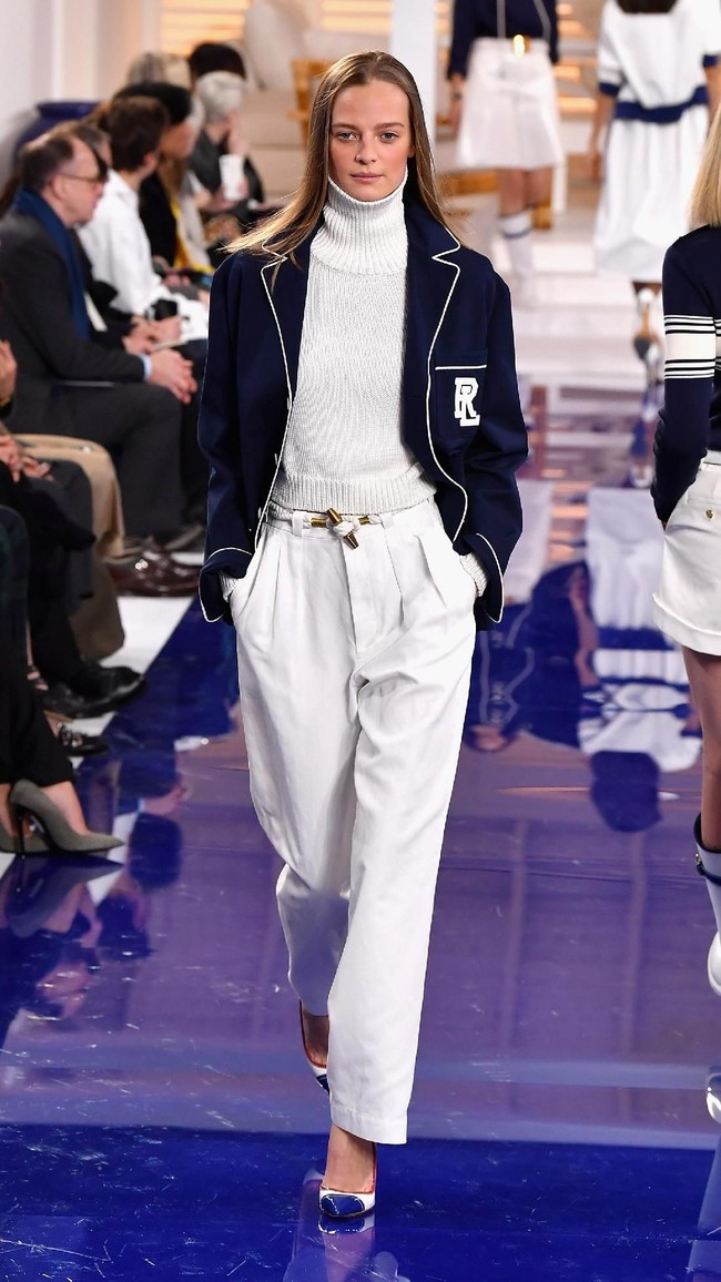 Fashion show Ralph Lauren untuk musim semi 2018 di New York Fashion Week, New York City, Senin 12/2/2018. (Photo by Slaven Vlasic/Getty Images)