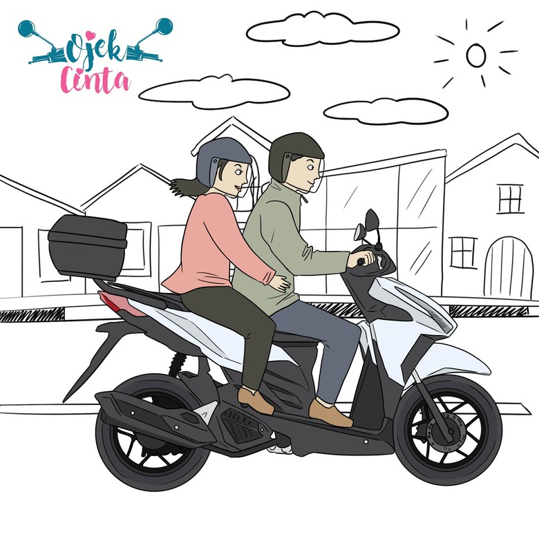 Ilustrasi Ojek Cinta. Foto: Infografis detikcom Ilustrasi Ojek Cinta. Foto: Infografis detikcom