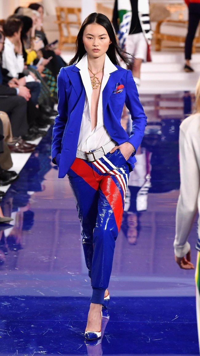 Fashion show Ralph Lauren untuk musim semi 2018 di New York Fashion Week, New York City, Senin 12/2/2018. (Photo by Slaven Vlasic/Getty Images)