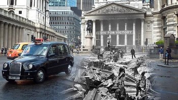 Kerusakan yang dialami Inggris waktu itu cukup parah. Foto: Getty Images