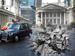 Potret Kontras Kehancuran Perang Dunia dan Kondisi Sekarang