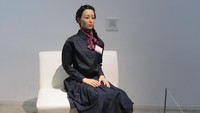 Gadis cantik ini ternyata adalah android bernama Otonaroid. Android perempuan ini sungguh mirip orang sungguhan (Fitraya/detikTravel)