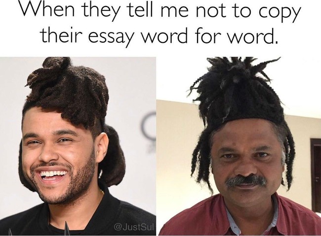 Saat Just Sul mengikuti gaya rambut unik The Weekend. Mirip gak? Foto: Instagram