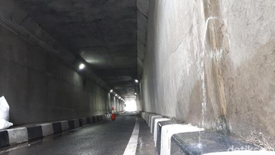 Penampakan Air Merembes di Underpass Bandara Soekarno-Hatta