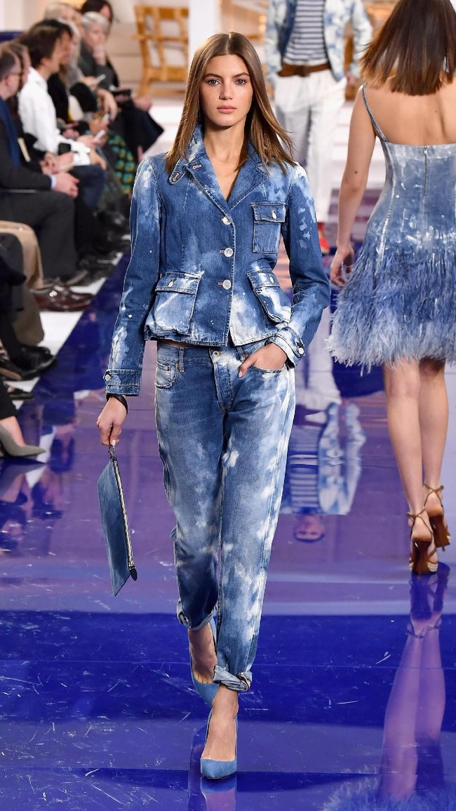 Fashion show Ralph Lauren untuk musim semi 2018 di New York Fashion Week, New York City, Senin 12/2/2018. (Photo by Slaven Vlasic/Getty Images)