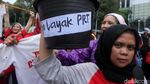Aksi Ibu-ibu Tuntut UU PRT Disahkan