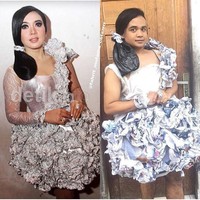 Pria yang memiliki nama Fahrit Muhama di akun Instagramnya ini sering memosting foto-foto dirinya yang menirukan berbagai busana dan penampilan penyanyi Syahrini. Foto: Instagram