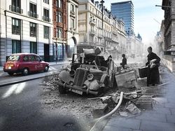 Potret Kontras Kehancuran Perang Dunia dan Kondisi Sekarang