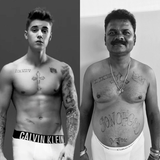 Just Sul, demikian nama selebgram dengan jumlah followers mencapai lebih dari 2,3 juta. Insinyur asal Mumbai, India ini jadi viral karena aksi kocaknya menirukan artis internasional. Seperti di foto ini dia menirukan gaya Justin Bieber dalam iklan underwear Calvin Klein. Foto: Instagram