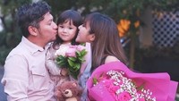 Selain itu Gisel juga mengunggah fotonya bersama Gading dan Gempi kala merayakan Valentine. (Dok. Instagram/gisel_la)