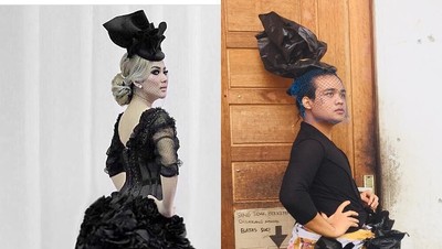 Foto: Saat Busana Cetar Syahrini Ditiru Pria Biasa, Bikin Ngakak