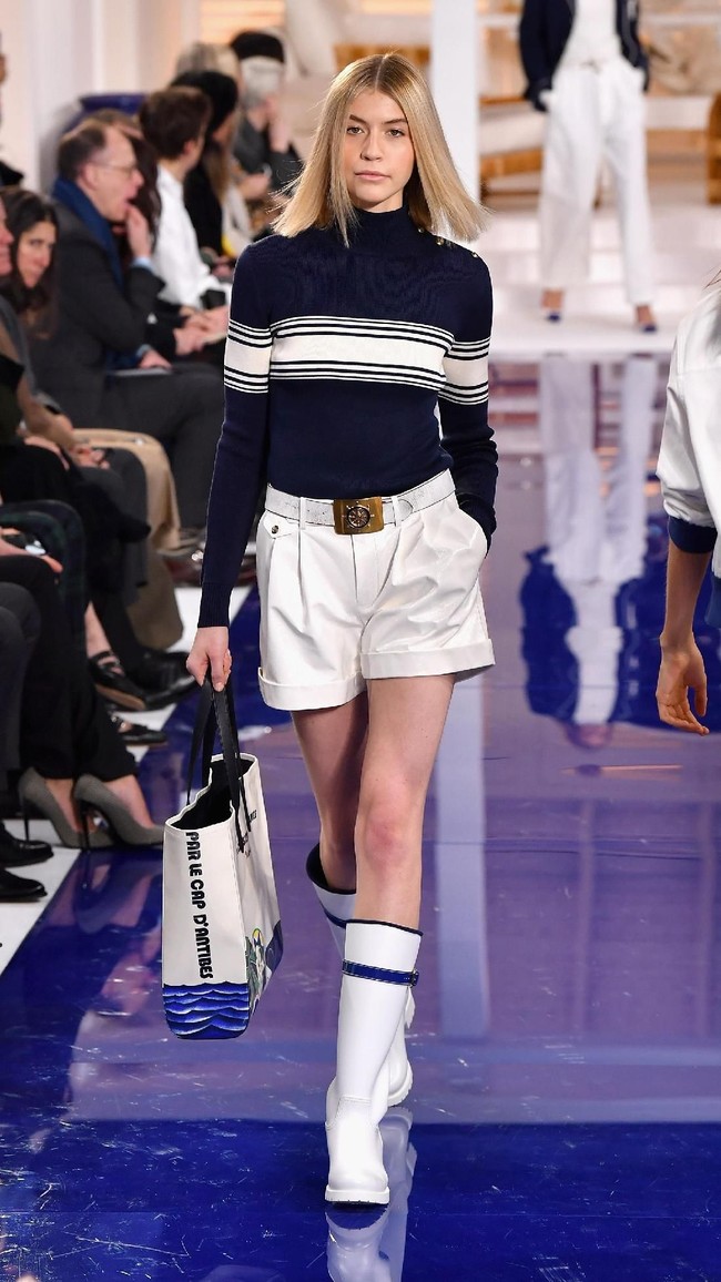 Fashion show Ralph Lauren untuk musim semi 2018 di New York Fashion Week, New York City, Senin 12/2/2018. (Photo by Slaven Vlasic/Getty Images)