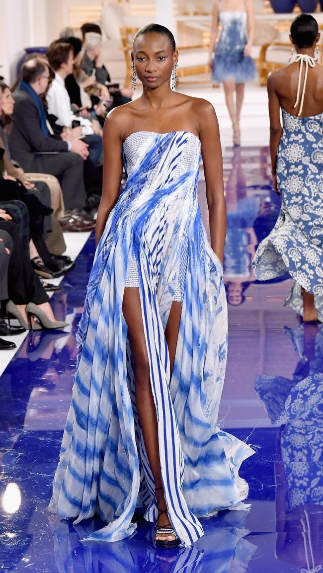 Fashion show Ralph Lauren untuk musim semi 2018 di New York Fashion Week, New York City, Senin 12/2/2018. (Photo by Slaven Vlasic/Getty Images)