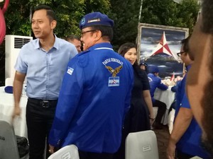 AHY Hadiri Pengukuhan Kader Baru Partai Demokrat di Cikeas