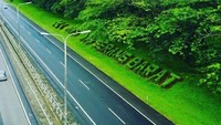 Salah satu penampakan sudut Tol Tamer yang tampak asri. Istimewa/Instagram/@windahime.