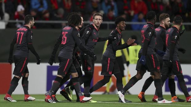 Arsenal berpeluang melangkah ke babak 16 besar Liga Europa setelah menang 3-0 atas Ostersunds di leg pertama babak 32 besar.